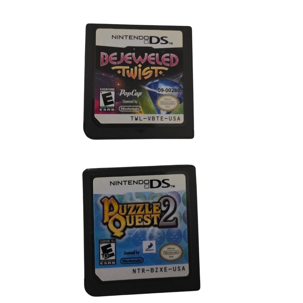 Nintendo DS Game Lot Puzzle Quest 2 Bejewled Twist Tested